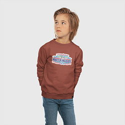 Свитшот хлопковый детский Зимние праздники, цвет: кирпичный — фото 2