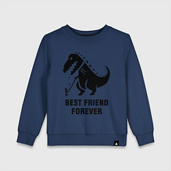 Свитшот хлопковый детский Godzilla best friend, цвет: тёмно-синий