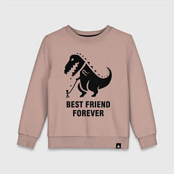 Свитшот хлопковый детский Godzilla best friend, цвет: пыльно-розовый