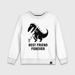 Свитшот хлопковый детский Godzilla best friend, цвет: белый