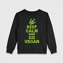 Детский свитшот Keep Calm & Go Vegan