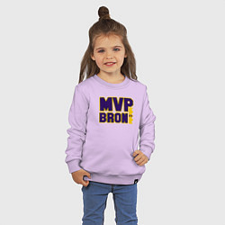 Свитшот хлопковый детский Lebron James MVP, цвет: лаванда — фото 2