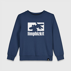 Свитшот хлопковый детский Limp Bizkit - logo, цвет: тёмно-синий