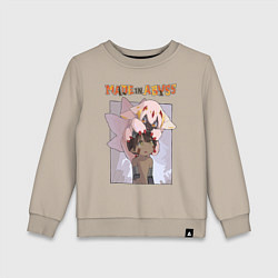 Свитшот хлопковый детский Made in Abyss - Reg and Faputa, цвет: миндальный