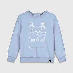 Свитшот хлопковый детский The Killers - cat rock, цвет: мягкое небо