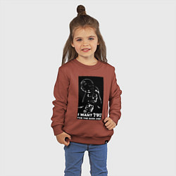 Свитшот хлопковый детский Звёздные войны Дарт вейдер, цвет: кирпичный — фото 2