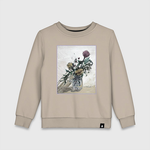 Детский свитшот Цветы Хёнджина / Миндальный – фото 1