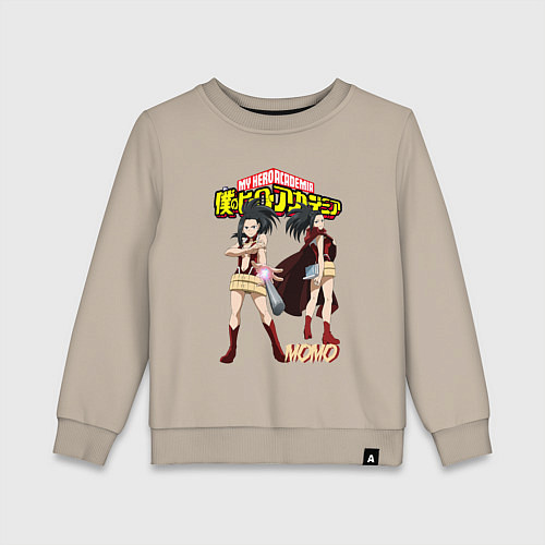 Детский свитшот Моя геройская академия Момо / Миндальный – фото 1