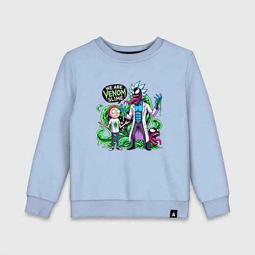Детский свитшот We are Venom slime - Rick and Morty / Мягкое небо – фото 1