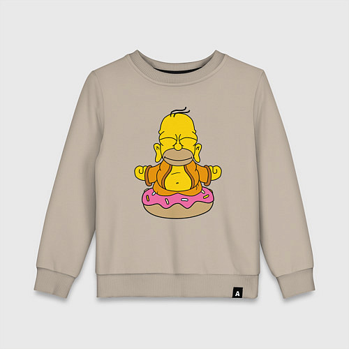 Детский свитшот Homer yoga / Миндальный – фото 1