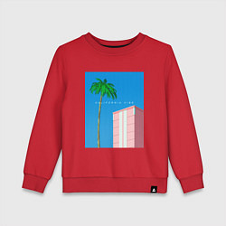 Свитшот хлопковый детский Калифорния вайб, цвет: красный