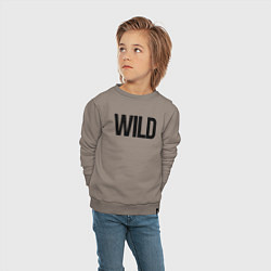 Свитшот хлопковый детский Wild, цвет: утренний латте — фото 2