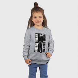 Свитшот хлопковый детский Michael Jackson - forever king of pop, цвет: меланж — фото 2