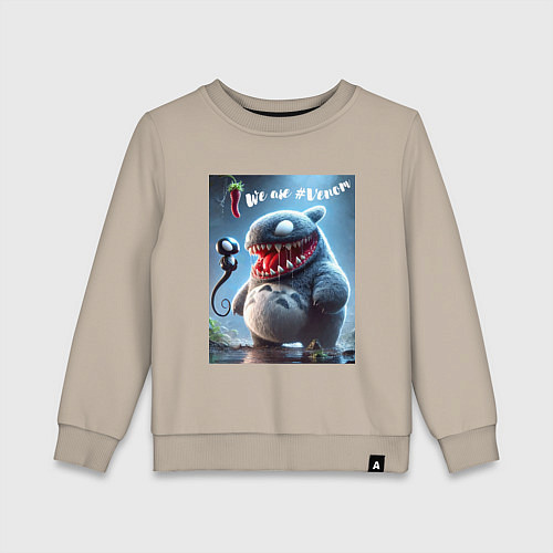 Детский свитшот Ventotoro - we are Venom meme / Миндальный – фото 1
