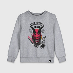Свитшот хлопковый детский Hellfire club demon, цвет: меланж