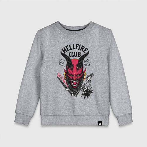 Детский свитшот Hellfire club demon / Меланж – фото 1
