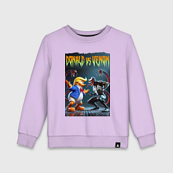 Детский свитшот Donald vs Venom - ai art fantasy