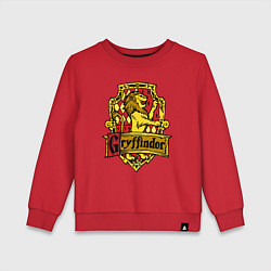 Свитшот хлопковый детский Hogwarts - gryffindor logo, цвет: красный