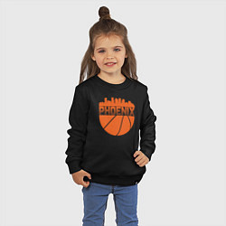 Свитшот хлопковый детский Phoenix basketball, цвет: черный — фото 2