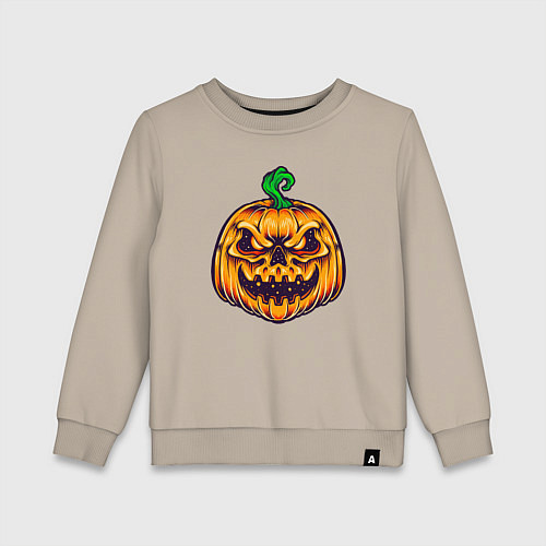 Детский свитшот Halloween pumpkin / Миндальный – фото 1