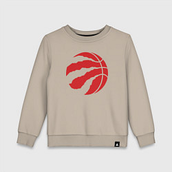 Свитшот хлопковый детский Raptors ball, цвет: миндальный