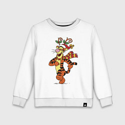 Свитшот хлопковый детский Winnie the pooh - tigger, цвет: белый
