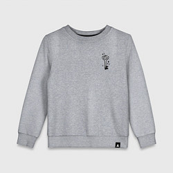 Свитшот хлопковый детский Ключик от сердца, цвет: меланж