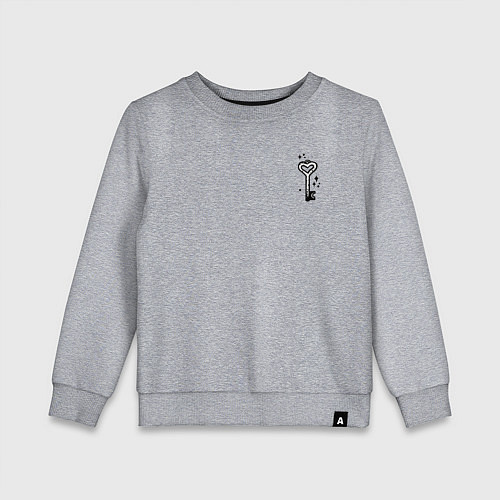 Детский свитшот Ключик от сердца / Меланж – фото 1