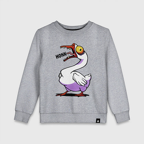 Детский свитшот Гусь - кряк / Меланж – фото 1