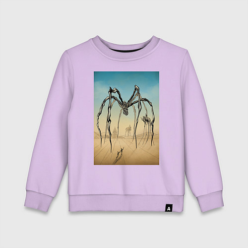 Детский свитшот Паук Дали и Буржуа цвет / Лаванда – фото 1