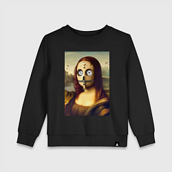 Детский свитшот Mona Lisa in a mask - steampunk