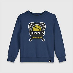 Свитшот хлопковый детский Tennis championship, цвет: тёмно-синий