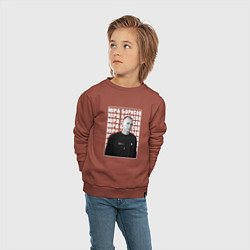Свитшот хлопковый детский Юра Борисов, цвет: кирпичный — фото 2