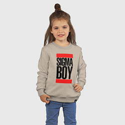 Свитшот хлопковый детский Sigma boy, цвет: миндальный — фото 2