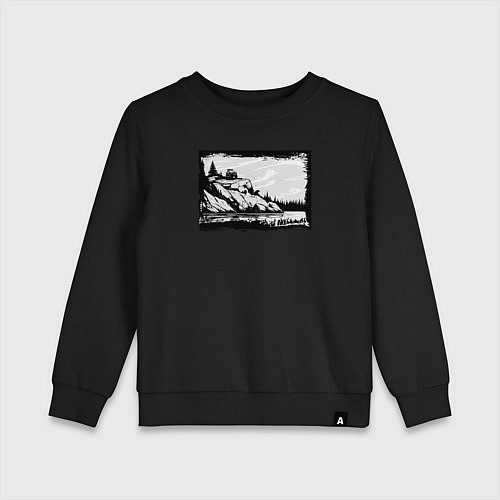 Детский свитшот Дикие тропы и оффроад / Черный – фото 1