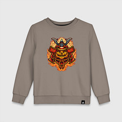 Свитшот хлопковый детский Огненный самурай, цвет: утренний латте