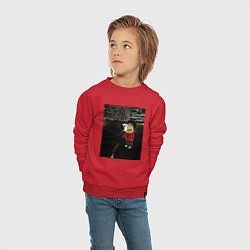 Свитшот хлопковый детский Чилловый старбой, цвет: красный — фото 2