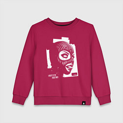 Свитшот хлопковый детский Here is to the crazy ones, цвет: маджента