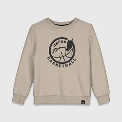 Свитшот хлопковый детский Dallas basketball, цвет: миндальный