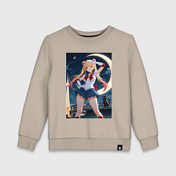 Свитшот хлопковый детский Марин Китагава косплей Сейлор Мун, цвет: миндальный