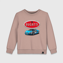 Свитшот хлопковый детский Bugatti - motorsport, цвет: пыльно-розовый