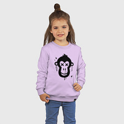 Свитшот хлопковый детский Чернильная обезьянка, цвет: лаванда — фото 2