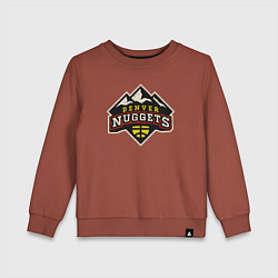 Свитшот хлопковый детский NBA - Denver Nuggets, цвет: кирпичный