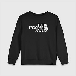 Свитшот хлопковый детский The trooper face, цвет: черный