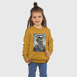 Свитшот хлопковый детский Metallica - playbill, цвет: горчичный — фото 2