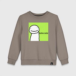 Свитшот хлопковый детский Dream boohoo cracker Minecraft, цвет: утренний латте