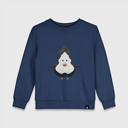 Свитшот хлопковый детский Cartoon penguin character, цвет: тёмно-синий