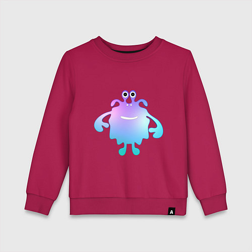 Детский свитшот Monster cartoon blue purple / Маджента – фото 1