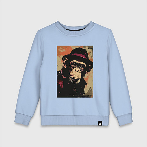 Детский свитшот Обезьянка детектив в шляпе / Мягкое небо – фото 1