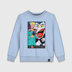 Свитшот хлопковый детский Ghostbusters - Egon and goblin, цвет: мягкое небо